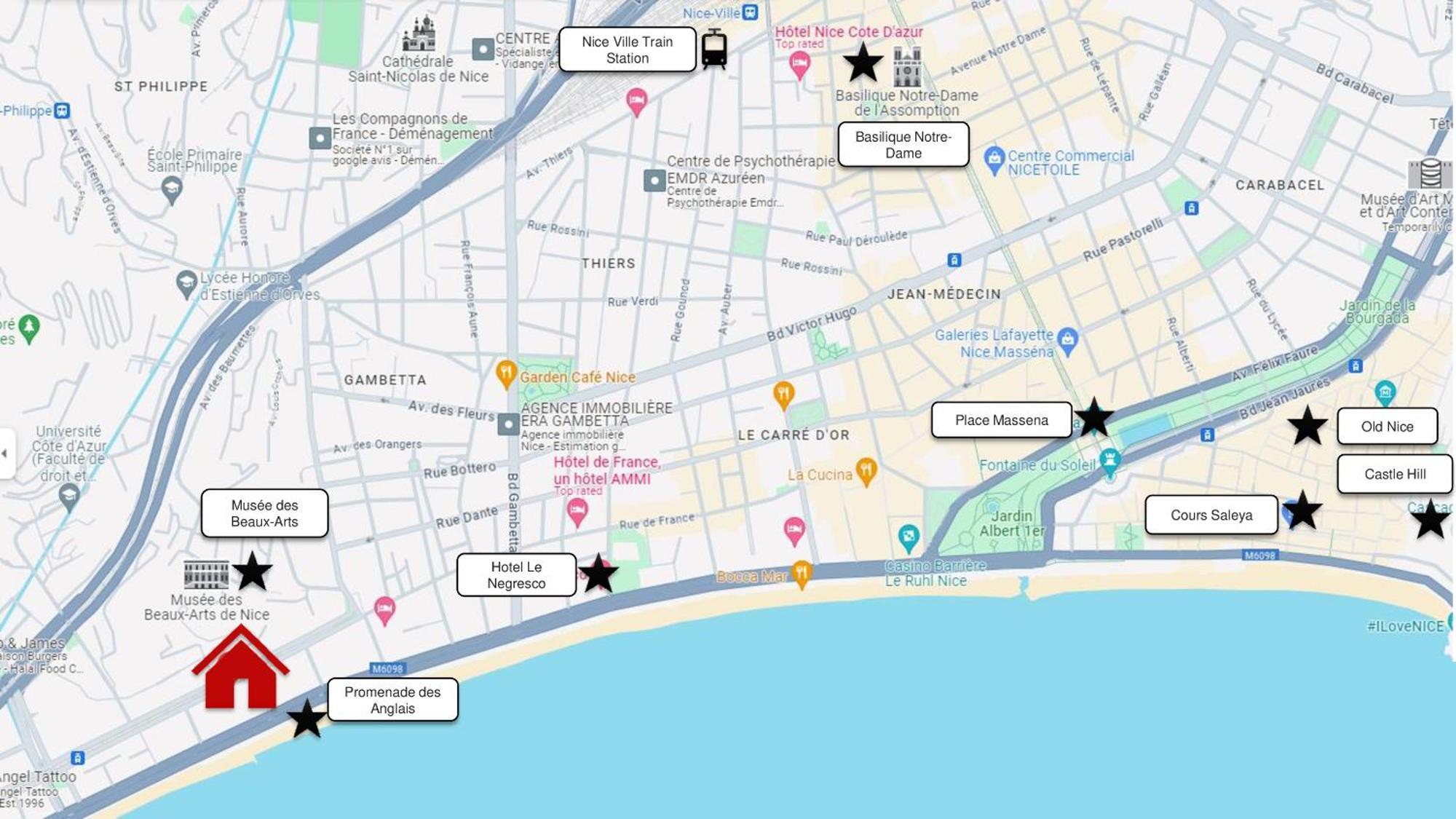 Cosy Studio 200 M From Nice Beach & Promenade Des Anglais Apartment Екстериор снимка
